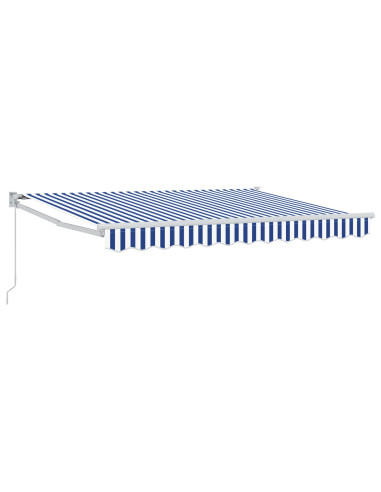Tenda retrattile manuale Blu e Bianco 3 x 2 m