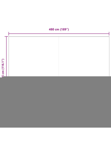 Tenda Retrattile Antracite 500 × 300 cm Poliestere e Metallo