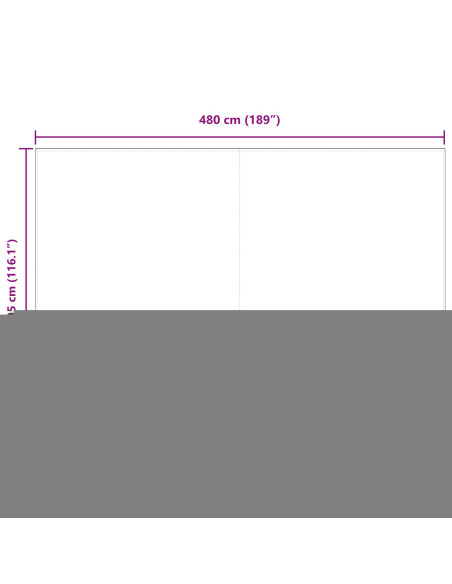 Tenda Retrattile Antracite 500 × 300 cm Poliestere e Metallo