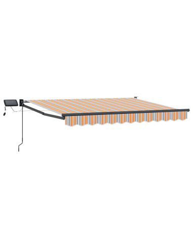 Tenda retrattile manuale con LED Blu e Arancione 3,5 x 2,5 m