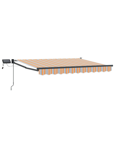Tenda retrattile manuale con LED Blu e Arancione 3,5 x 2,5 m