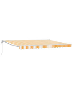 Tettuccio Elettrico Retrattile Giallo e Bianco 4,5 × 3,5 m
