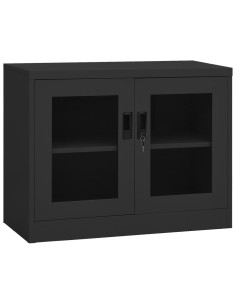 Armadio per Ufficio Antracite 90x40x70 cm in Acciaio