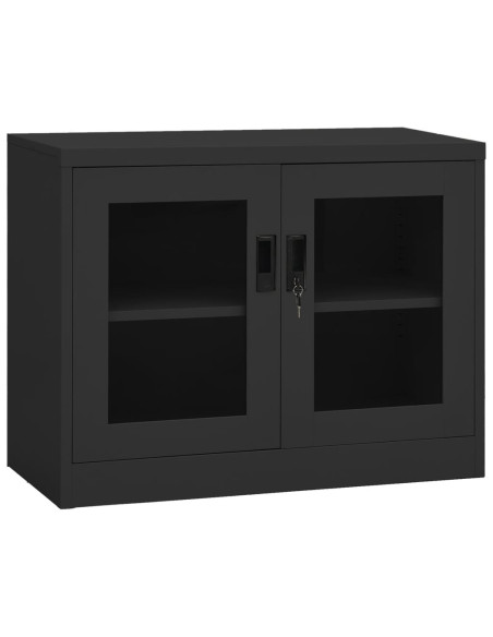 Armadio per Ufficio Antracite 90x40x70 cm in Acciaio