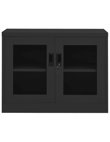Armadio per Ufficio Antracite 90x40x70 cm in Acciaio