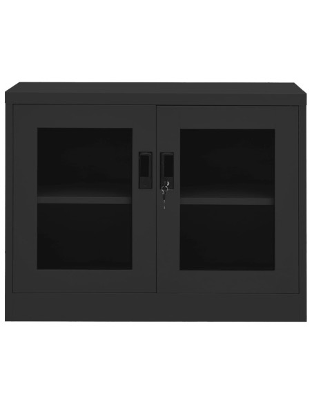 Armadio per Ufficio Antracite 90x40x70 cm in Acciaio