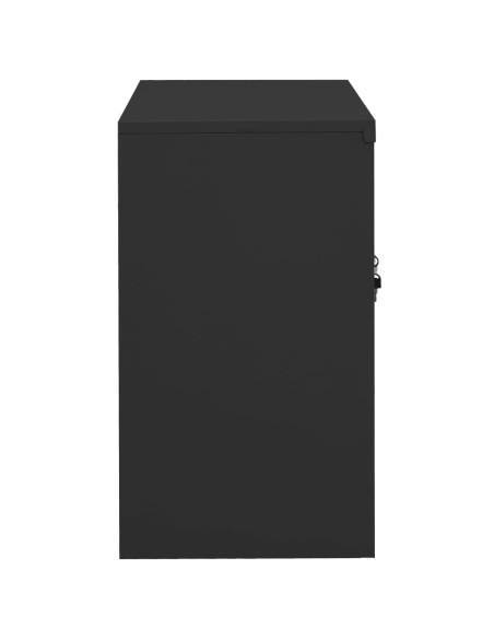 Armadio per Ufficio Antracite 90x40x70 cm in Acciaio