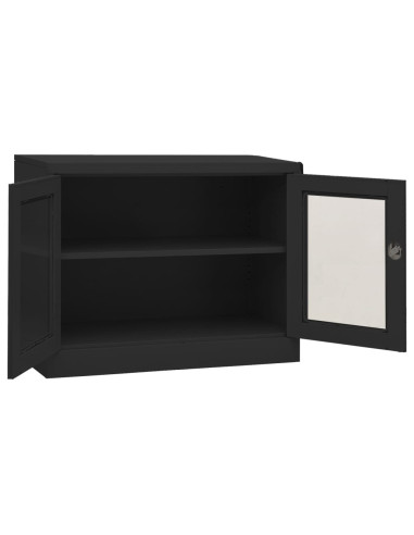 Armadio per Ufficio Antracite 90x40x70 cm in Acciaio