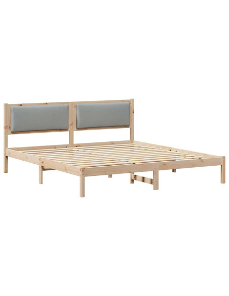 Struttura del letto Grigio chiaro 200 x 200 cm Pino massello