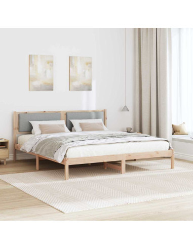 Struttura del letto Grigio chiaro 200 x 200 cm Pino massello