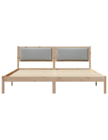 Struttura del letto Grigio chiaro 200 x 200 cm Pino massello