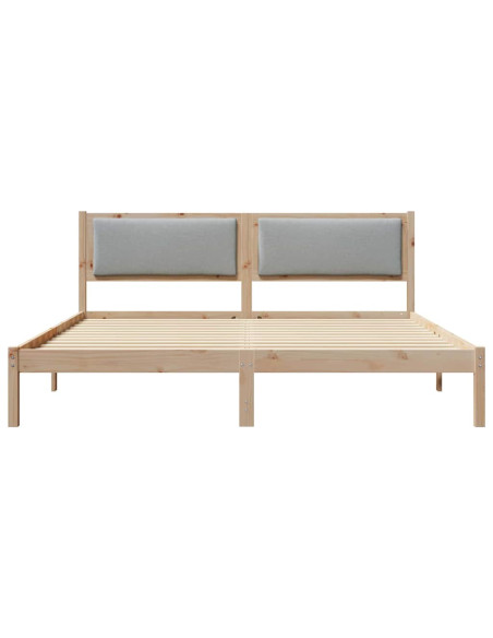 Struttura del letto Grigio chiaro 200 x 200 cm Pino massello
