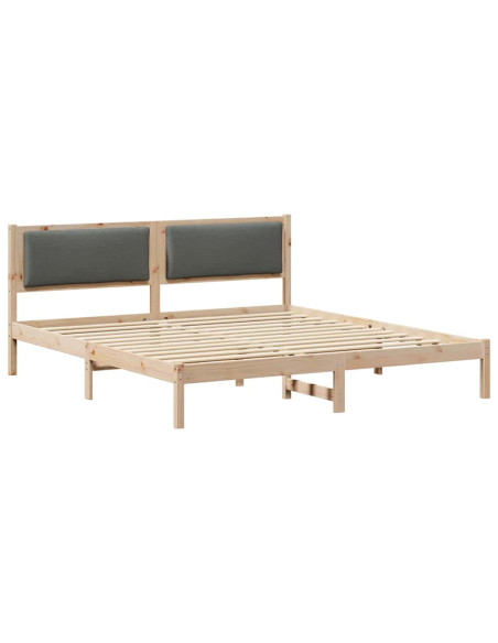 Struttura del letto Grigio scuro 200 x 200 cm Pino massello