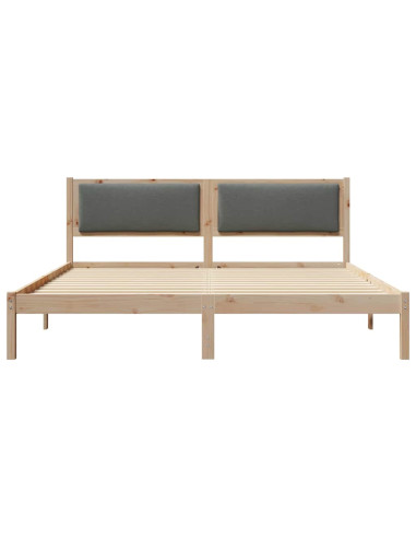 Struttura del letto Grigio scuro 200 x 200 cm Pino massello