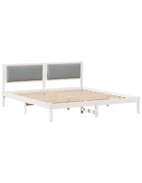 Struttura del letto Grigio chiaro 200 x 200 cm Pino massello
