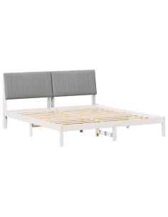 Struttura del letto Grigio chiaro 180 x 200 cm Pino massello 2