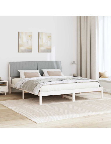 Struttura del letto Grigio chiaro 180 x 200 cm Pino massello