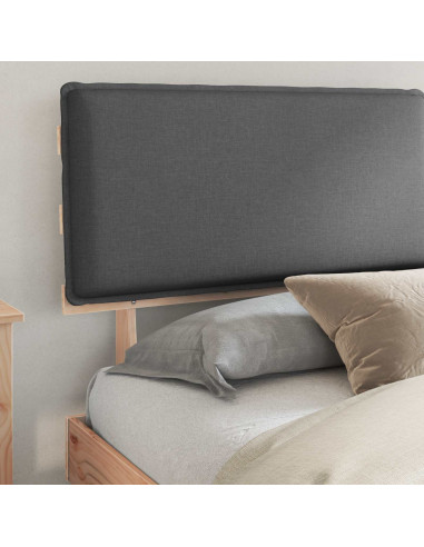 Letto con Testiera Rivestita Grigio scuro 180 x 200 cm