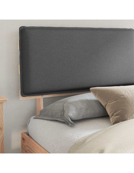 Letto con Testiera Rivestita Grigio scuro 180 x 200 cm