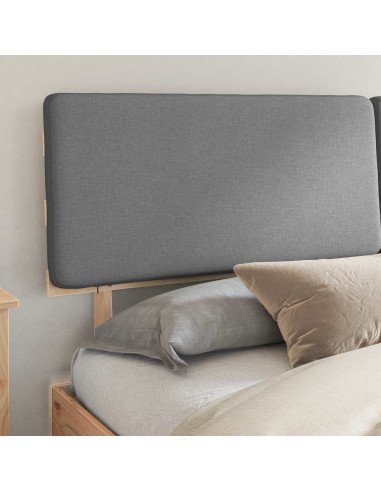 Letto con Testiera Rivestita Grigio chiaro 180 x 200 cm