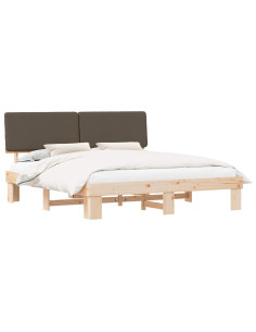 Letto con Testiera Rivestita Talpa 180 x 200 cm Pino massello 2