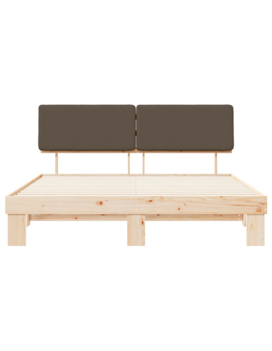 Letto con Testiera Rivestita Talpa 180 x 200 cm Pino massello