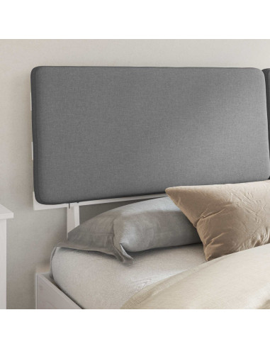 Letto con Testiera Rivestita Grigio chiaro 180 x 200 cm