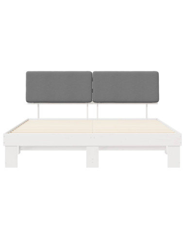Letto con Testiera Rivestita Grigio chiaro 180 x 200 cm