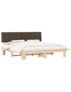 Letto con Testiera Rivestita Talpa 200 x 200 cm Pino massello 2