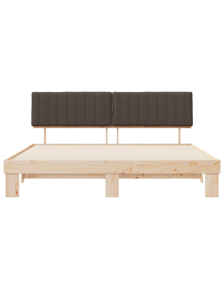 Letto con Testiera Rivestita Talpa 200 x 200 cm Pino massello