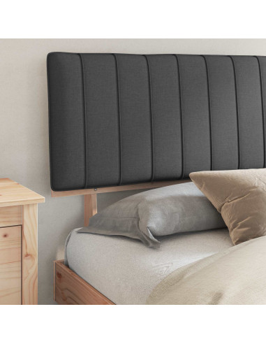Letto con Testiera Rivestita Grigio scuro 180 x 200 cm