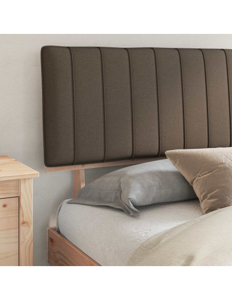 Letto con Testiera Rivestita Talpa 180 x 200 cm Pino massello