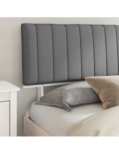 Letto con Testiera Rivestita Grigio chiaro 180 x 200 cm