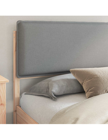 Letto con Testiera Rivestita Grigio chiaro 180 x 200 cm