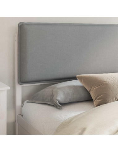 Letto con Testiera Rivestita Grigio chiaro 180 x 200 cm