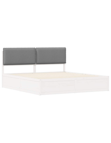Letto con Testiera Rivestita Grigio chiaro 180 x 200 cm