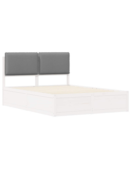 Letto con Testiera Rivestita Grigio chiaro 160 x 200 cm