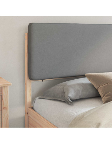 Letto con Testiera Rivestita Grigio chiaro 180 x 200 cm