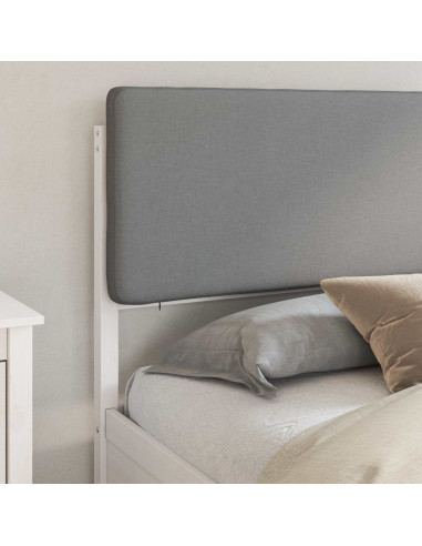 Letto con Testiera Rivestita Grigio chiaro 180 x 200 cm