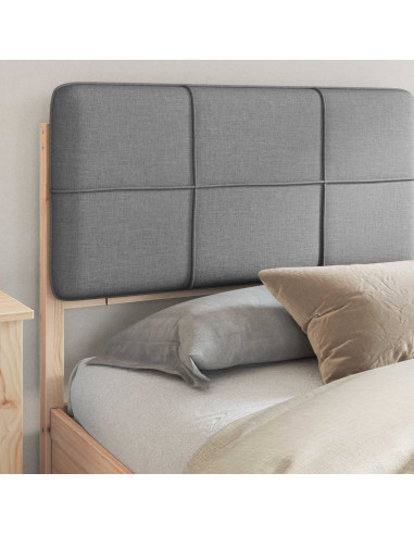 Letto con Testiera Rivestita Grigio chiaro 180 x 200 cm