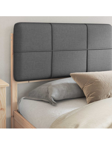 Letto con Testiera Rivestita Grigio scuro 180 x 200 cm