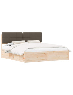 Letto con Testiera Rivestita Talpa 180 x 200 cm Pino massello 2