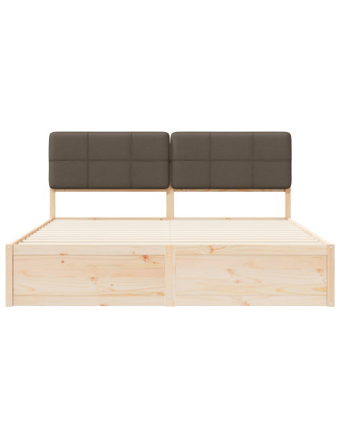 Letto con Testiera Rivestita Talpa 180 x 200 cm Pino massello