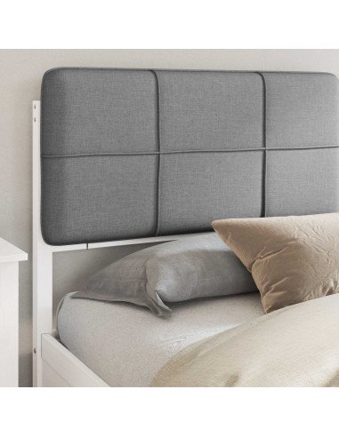 Letto con Testiera Rivestita Grigio chiaro 180 x 200 cm