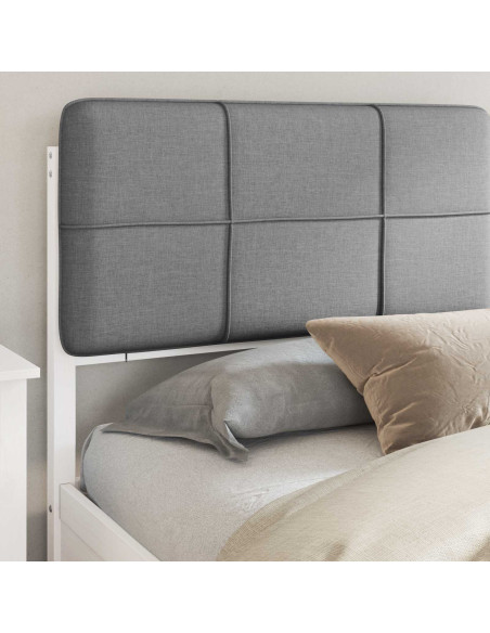 Letto con Testiera Rivestita Grigio chiaro 180 x 200 cm