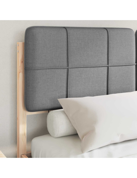 Letto con Testiera Rivestita Grigio chiaro 160 x 200 cm