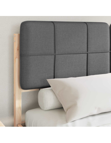 Letto con Testiera Rivestita Grigio scuro 160 x 200 cm