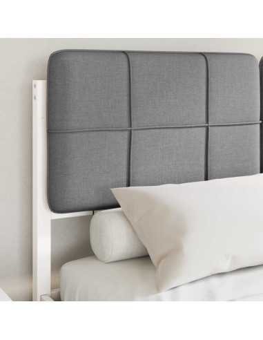 Letto con Testiera Rivestita Grigio chiaro 160 x 200 cm