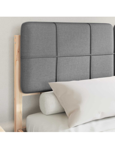 Letto con Testiera Rivestita Grigio chiaro 150 x 200 cm