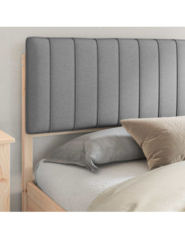 Letto con Testiera Rivestita Grigio chiaro 180 x 200 cm